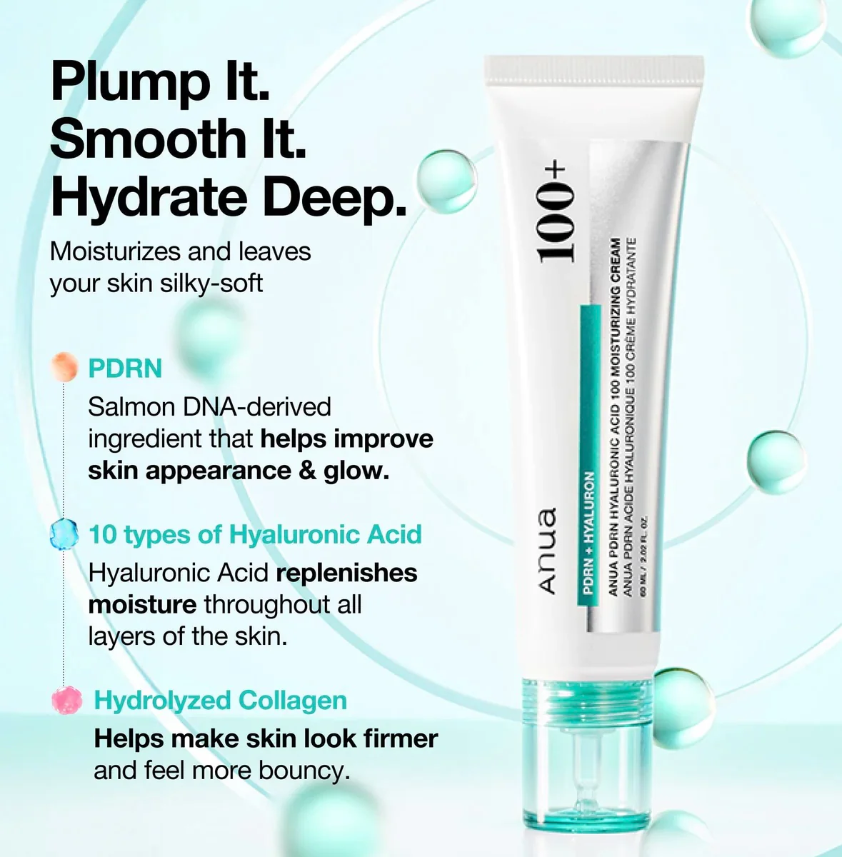 Anua PDRN Hyaluronic Acid 100 Moisturizing Cream - Image 3