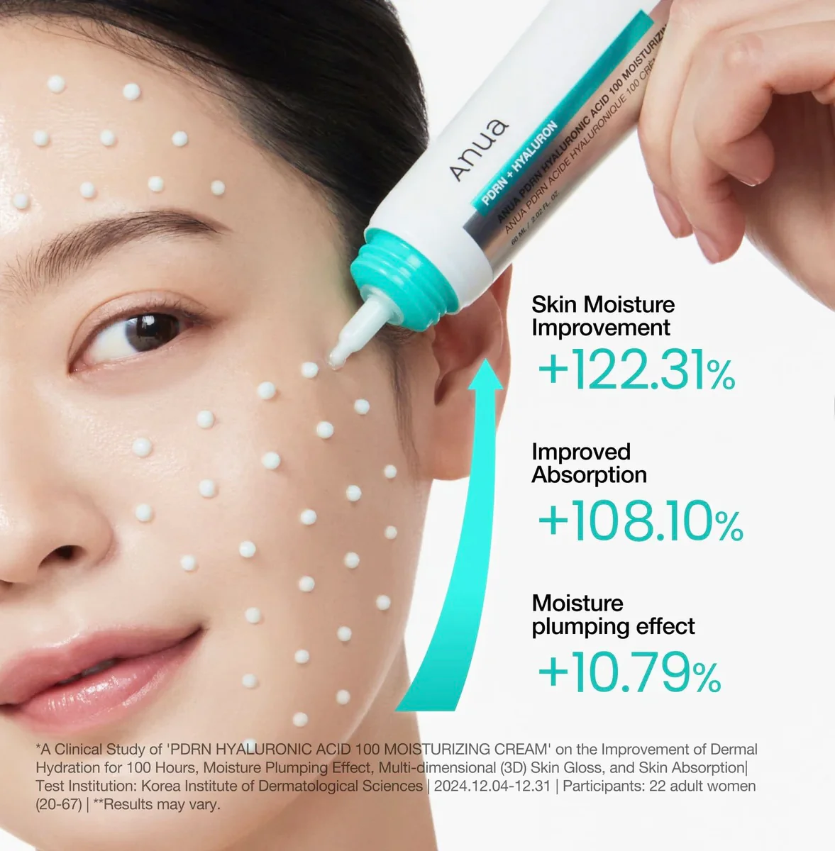 Anua PDRN Hyaluronic Acid 100 Moisturizing Cream - Image 4