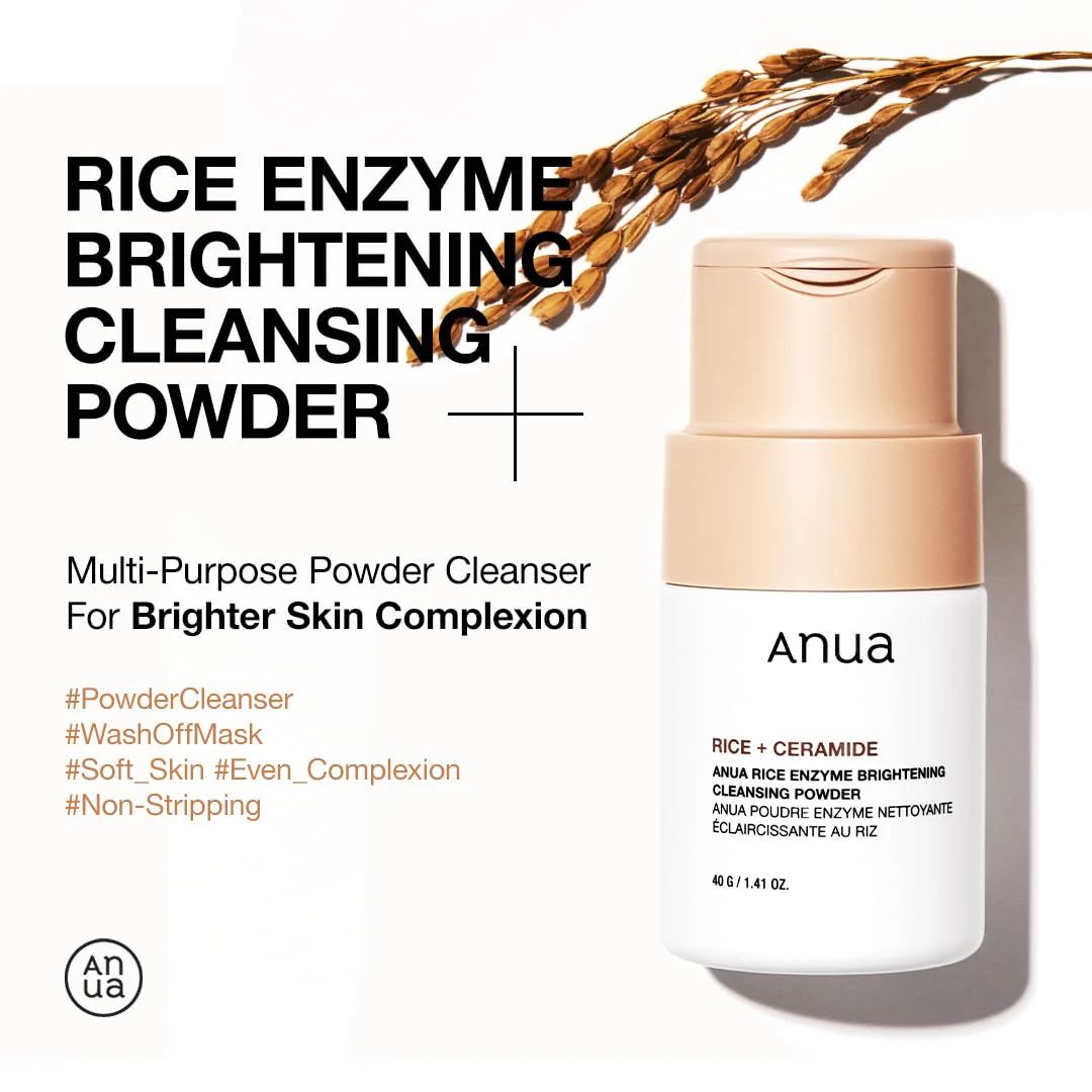 ANUA RICE ENZYME BRIGHTENING CLEANSING POWDER - Image 2