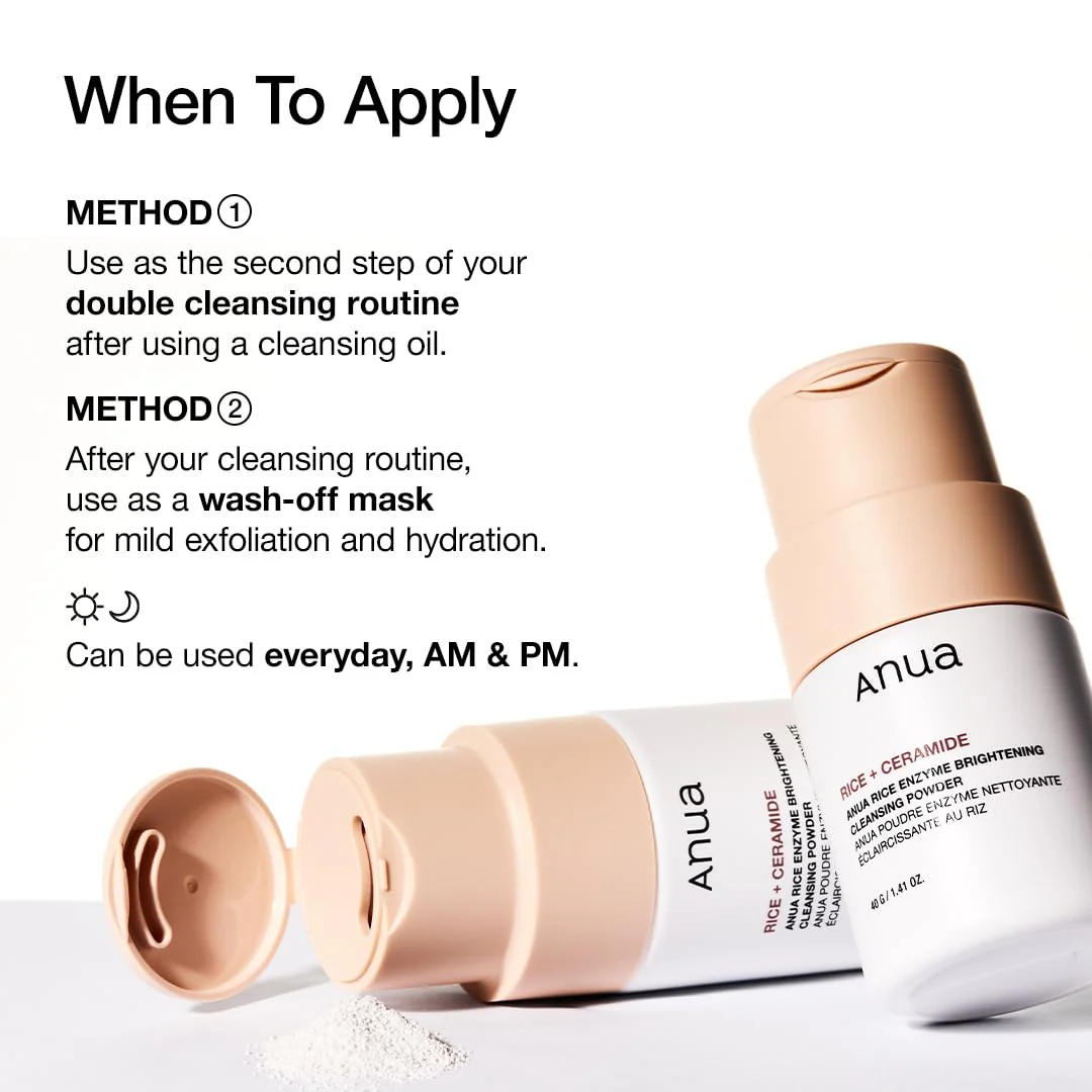 ANUA RICE ENZYME BRIGHTENING CLEANSING POWDER - Image 7