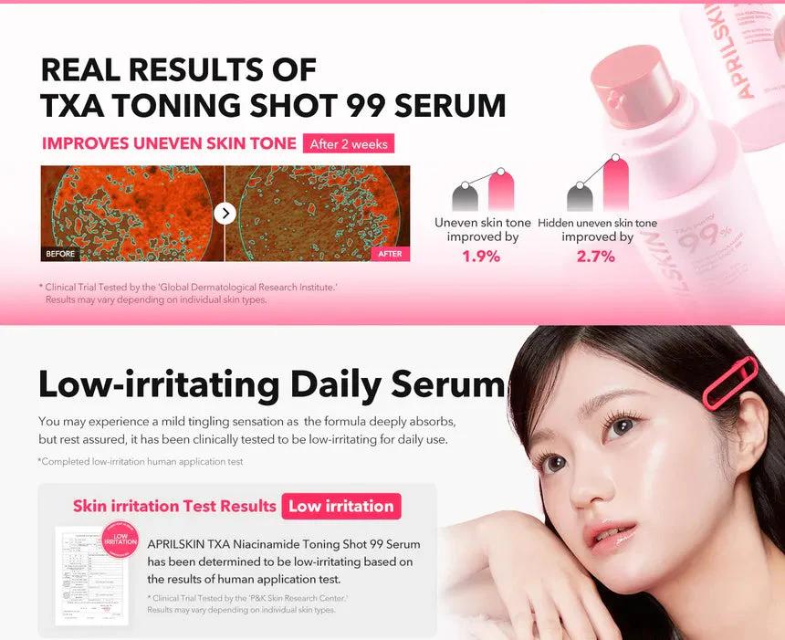 APRILSKIN - TXA NIACINAMIDE TONING SHOT 99 SERUM - Image 3