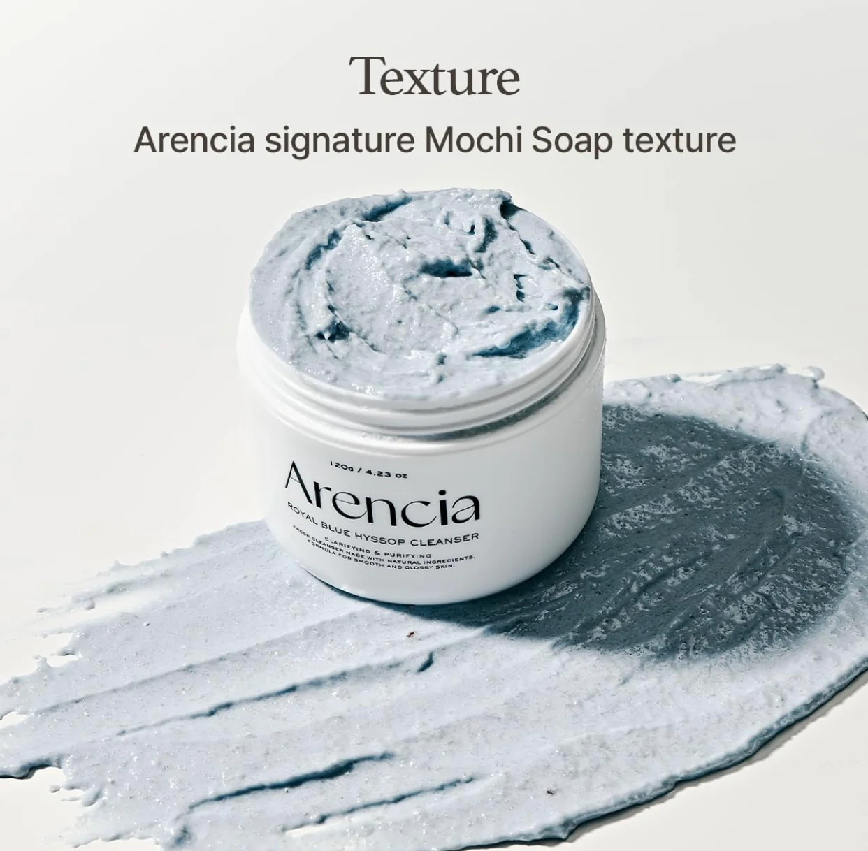 Arencia Fresh Blue Hyssop Rice Mochi Cleanser - Image 3