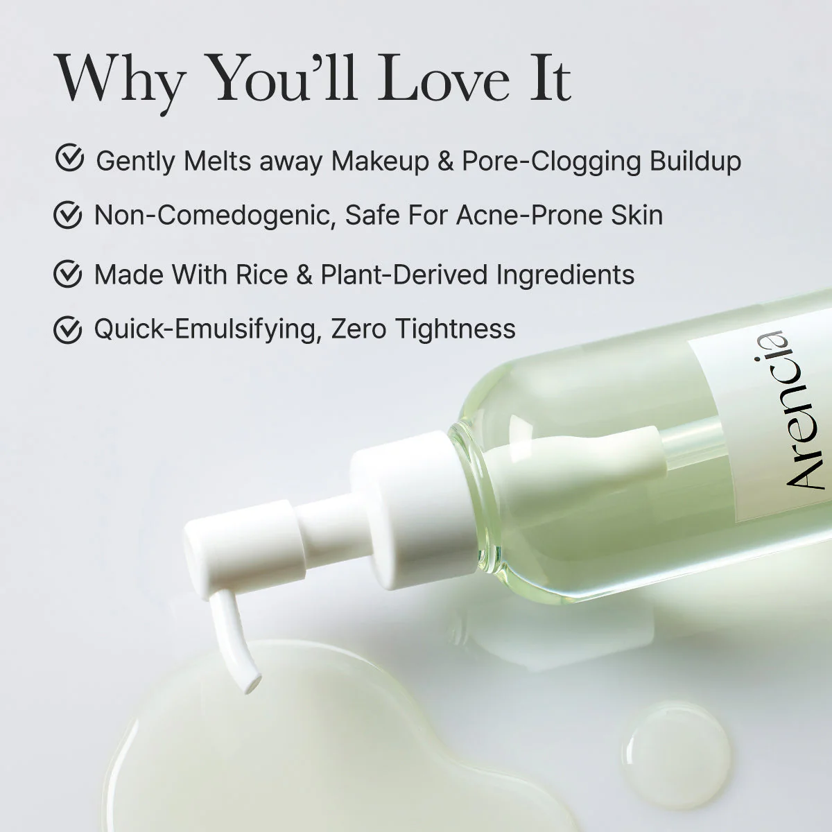Arencia Pore Melt Mochi Makeup Removing Cleansing Oil - Image 3