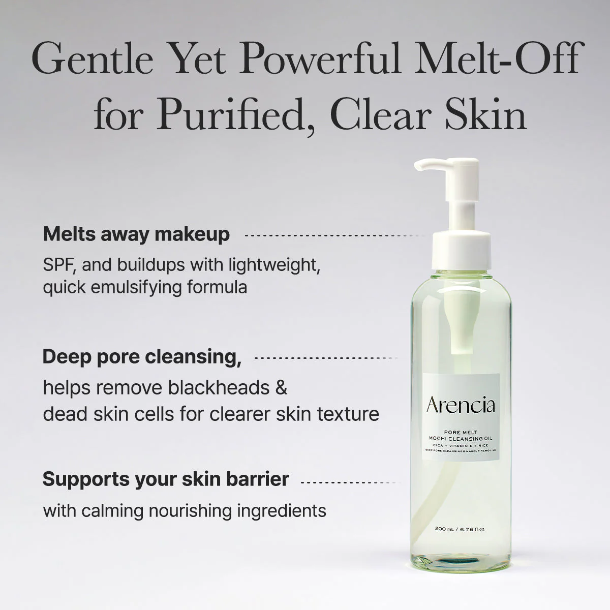 Arencia Pore Melt Mochi Makeup Removing Cleansing Oil - Image 5