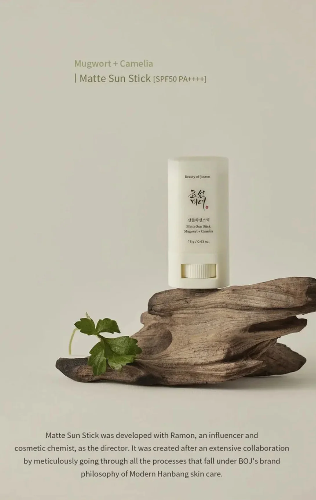 Beauty of Joseon Matte Sunblock Stick (SPF 50+ PA++++) - Image 2