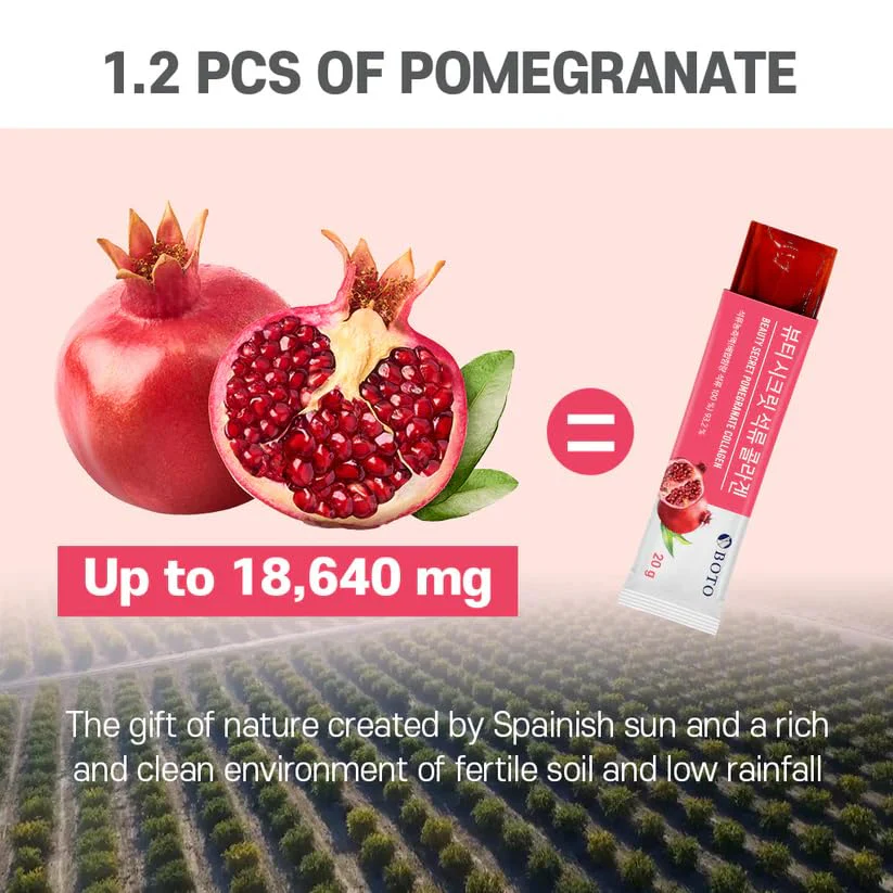 BOTO BEAUTY SECRET POMEGRANATE COLLAGEN (Per sachet) - Image 3