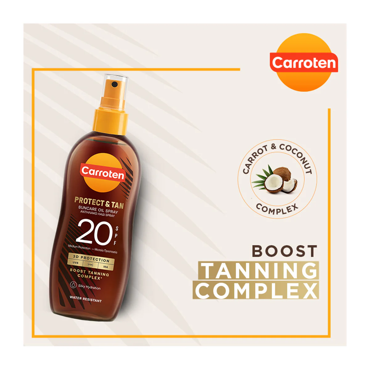 Carroten Protect & Tan Sun Care Oil Spray SPF20 150ml - Image 3