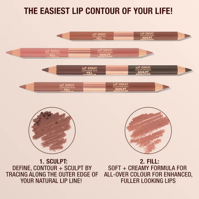 Charlotte Tilbury Lip Cheat Contour Duo Lip Liner (Without Box) - Image 10