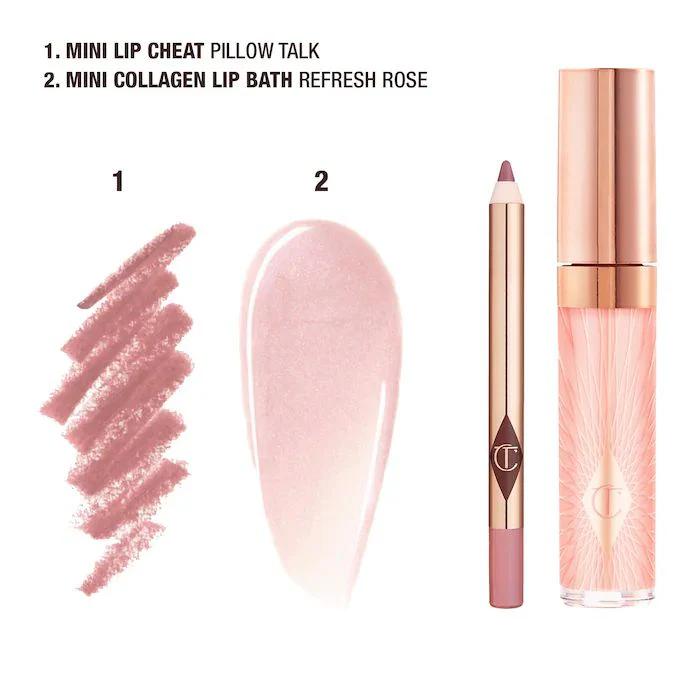 Charlotte Tilbury Glossy Fresh Pink LIP DUO (Mini lipgloss & lip liner kit) - Image 4