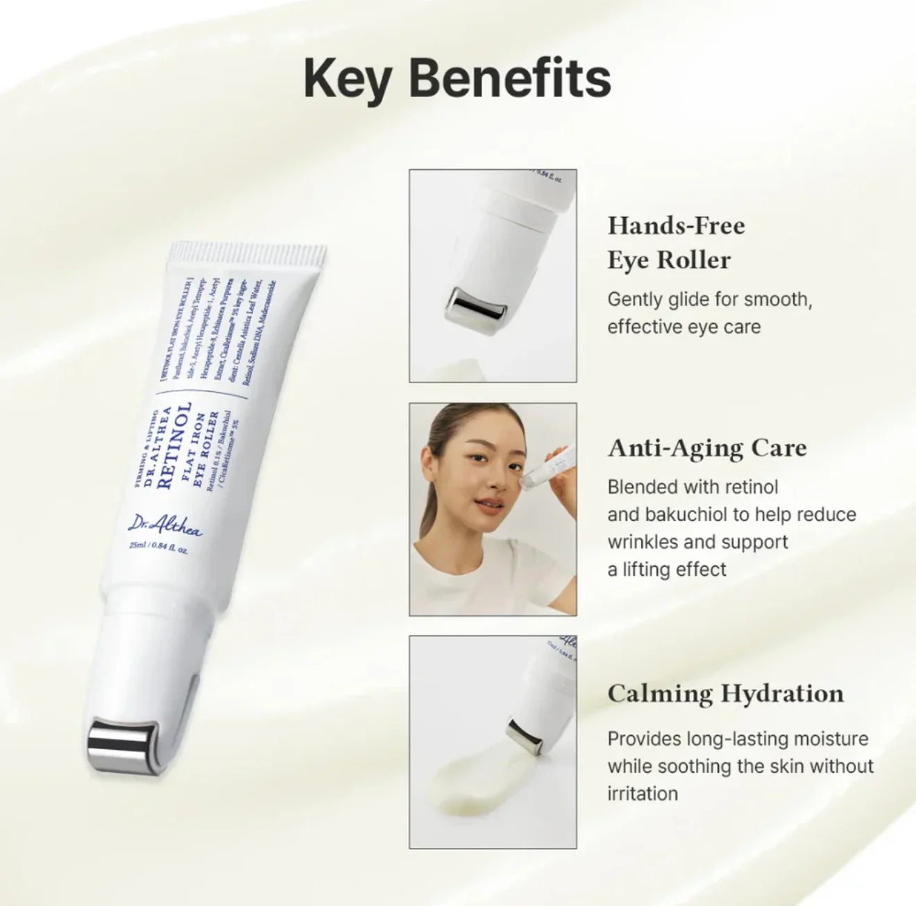 Dr. Althea RETINOL Flat Iron Eye Roller - Image 2