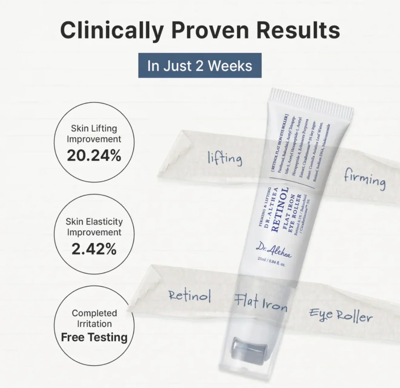 Dr. Althea RETINOL Flat Iron Eye Roller - Image 6