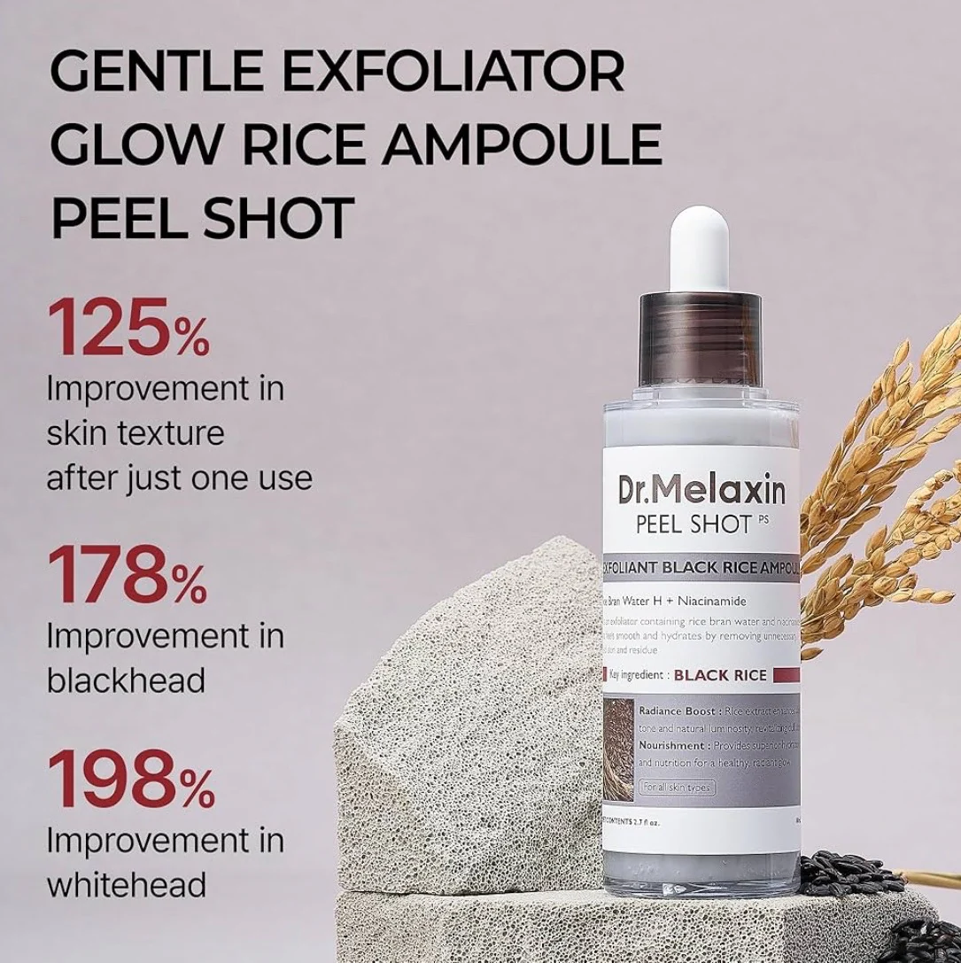 Dr.Melaxin Peel Shot Glow Black Rice Peeling Ampoule - Image 2