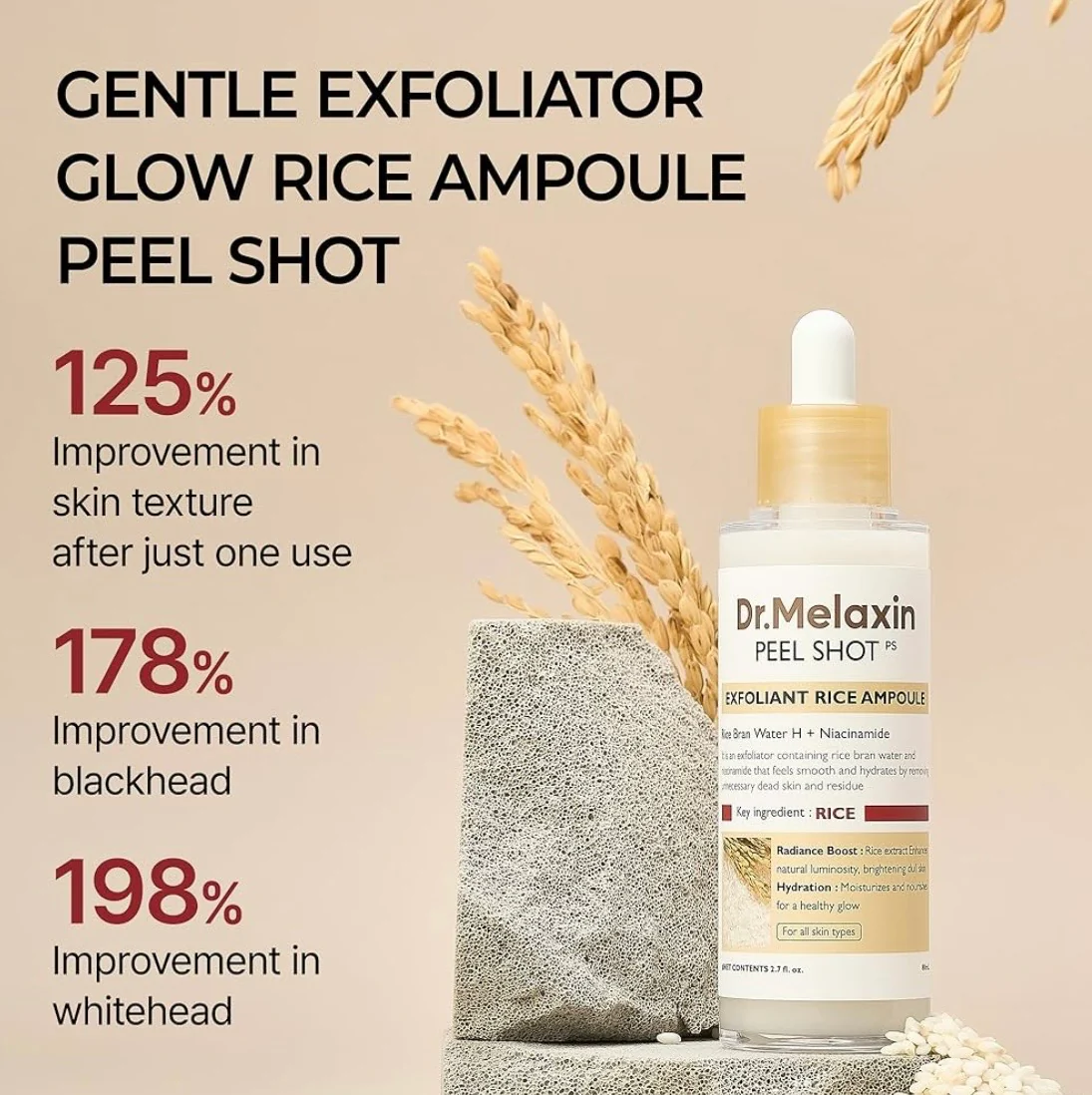 Dr.Melaxin Peel Shot Glow White Rice Peeling Ampoule - Image 2
