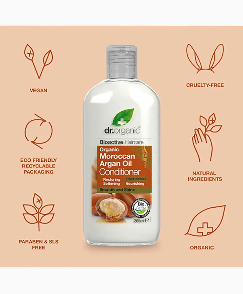 Dr Organic Moroccan Argan Oil Conditioner 265ml (Organic) - Image 2