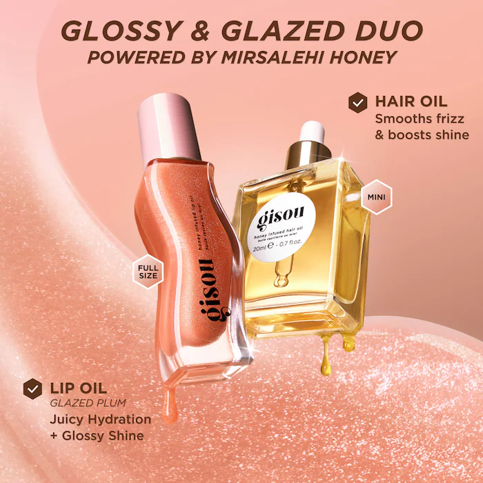 Gisou Glossy & Glazed Hair & Lip Oil Gift Set - Image 2