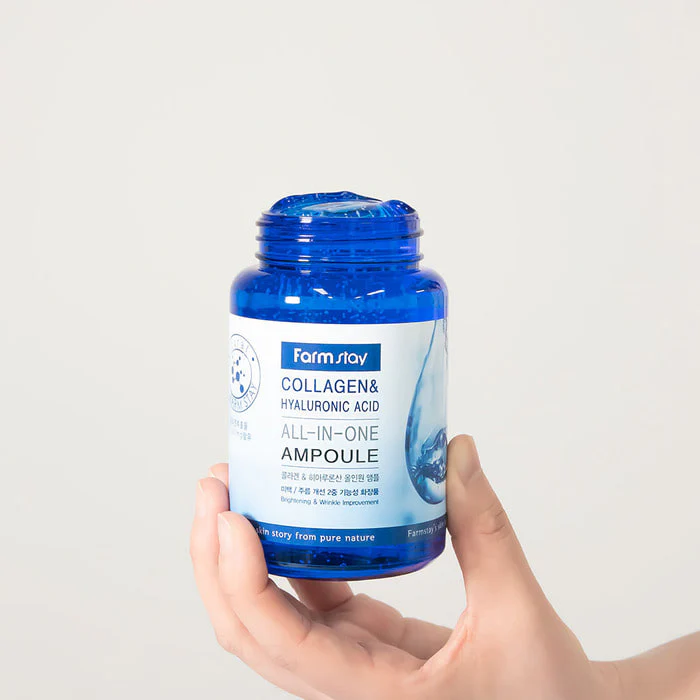 Farmstay Collagen & Hyaluronic Acid All-in-One Ampoule 250ml - Image 4