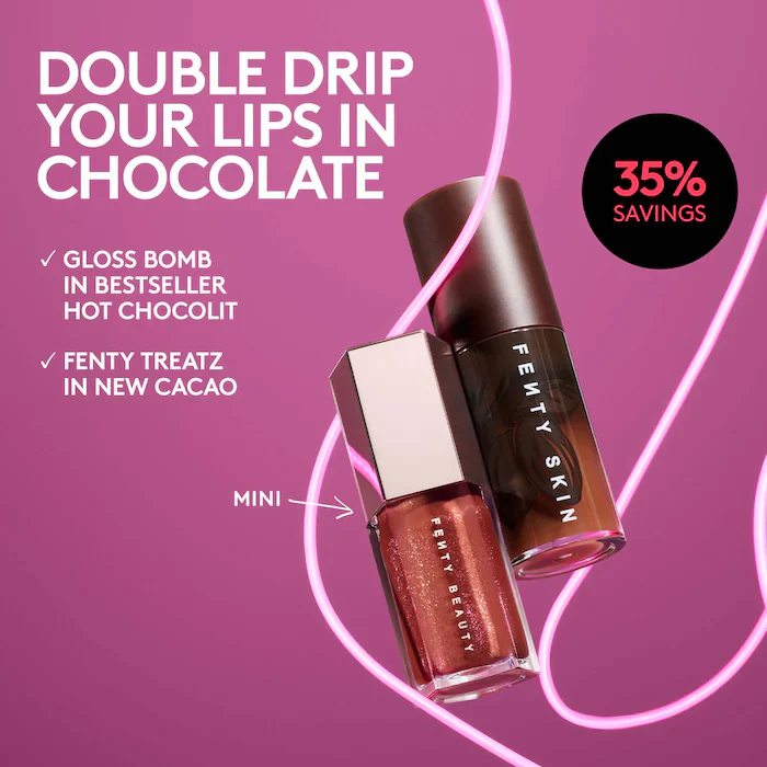 Fenty Beauty Chocolit Treatz Lip Luminizer + Lip Oil Duo - Image 2
