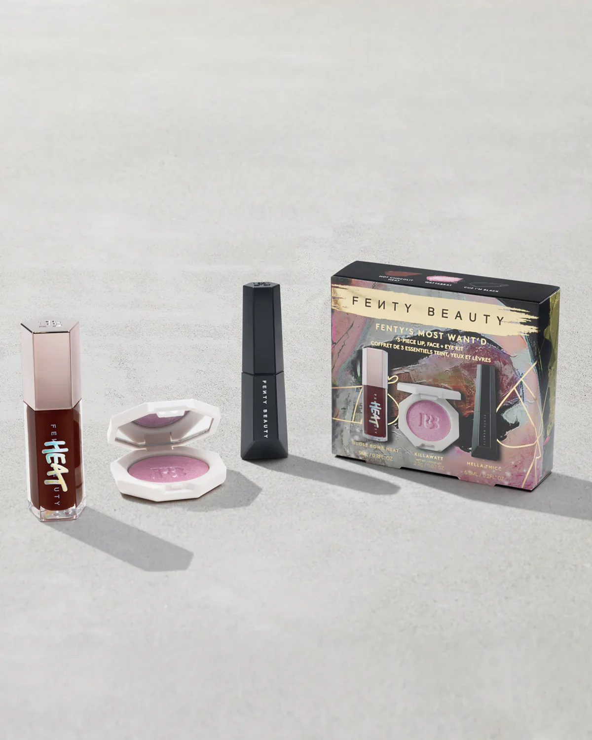fenty beauty set 3-Piece Lip, Face + Eye Kit - Image 2