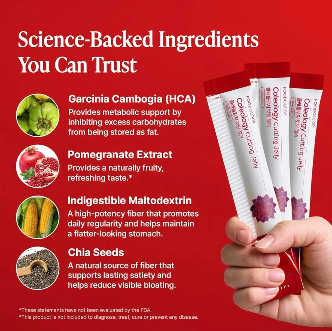 FOODOLOGY Coleology Cutting Stick Jelly Pomegranate (Per sachet) - Image 4