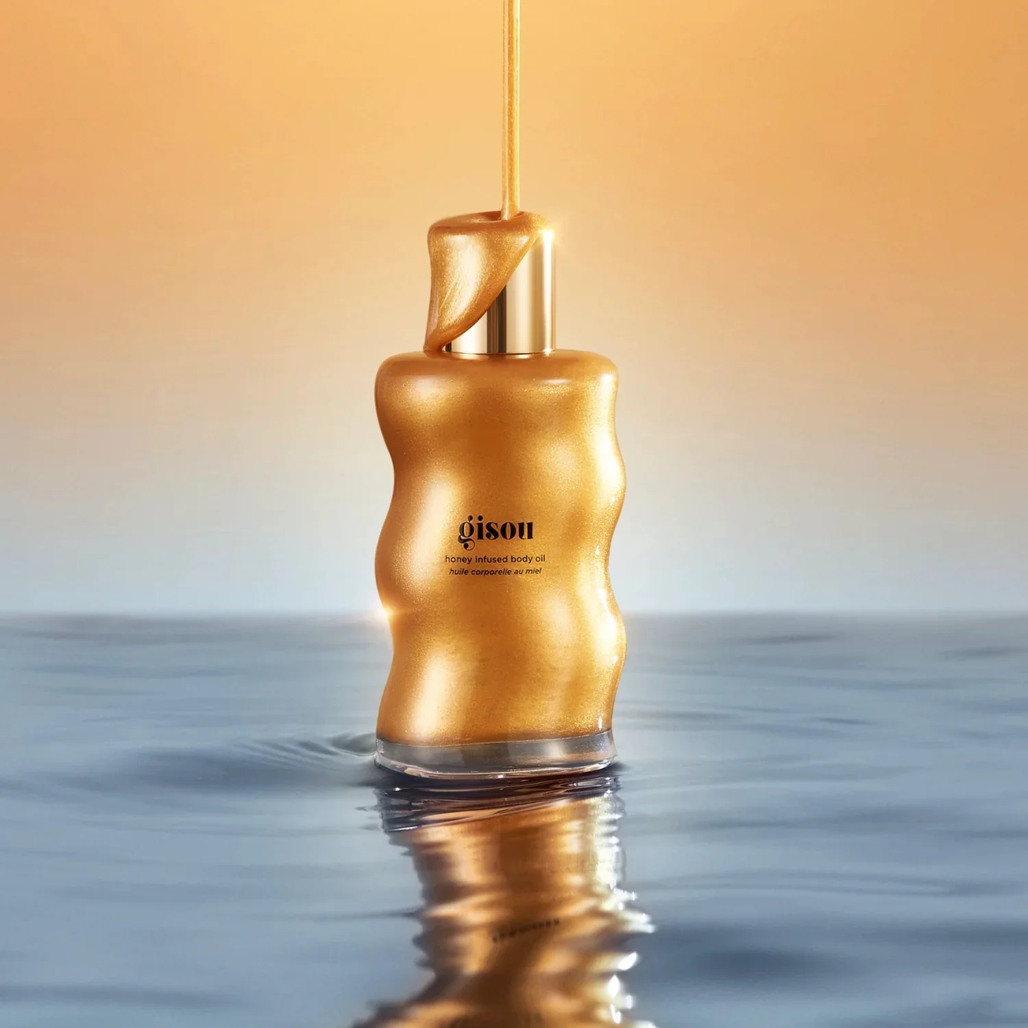 Gisou Honey Infused Body Oil Golden Shimmer Glow - Image 4
