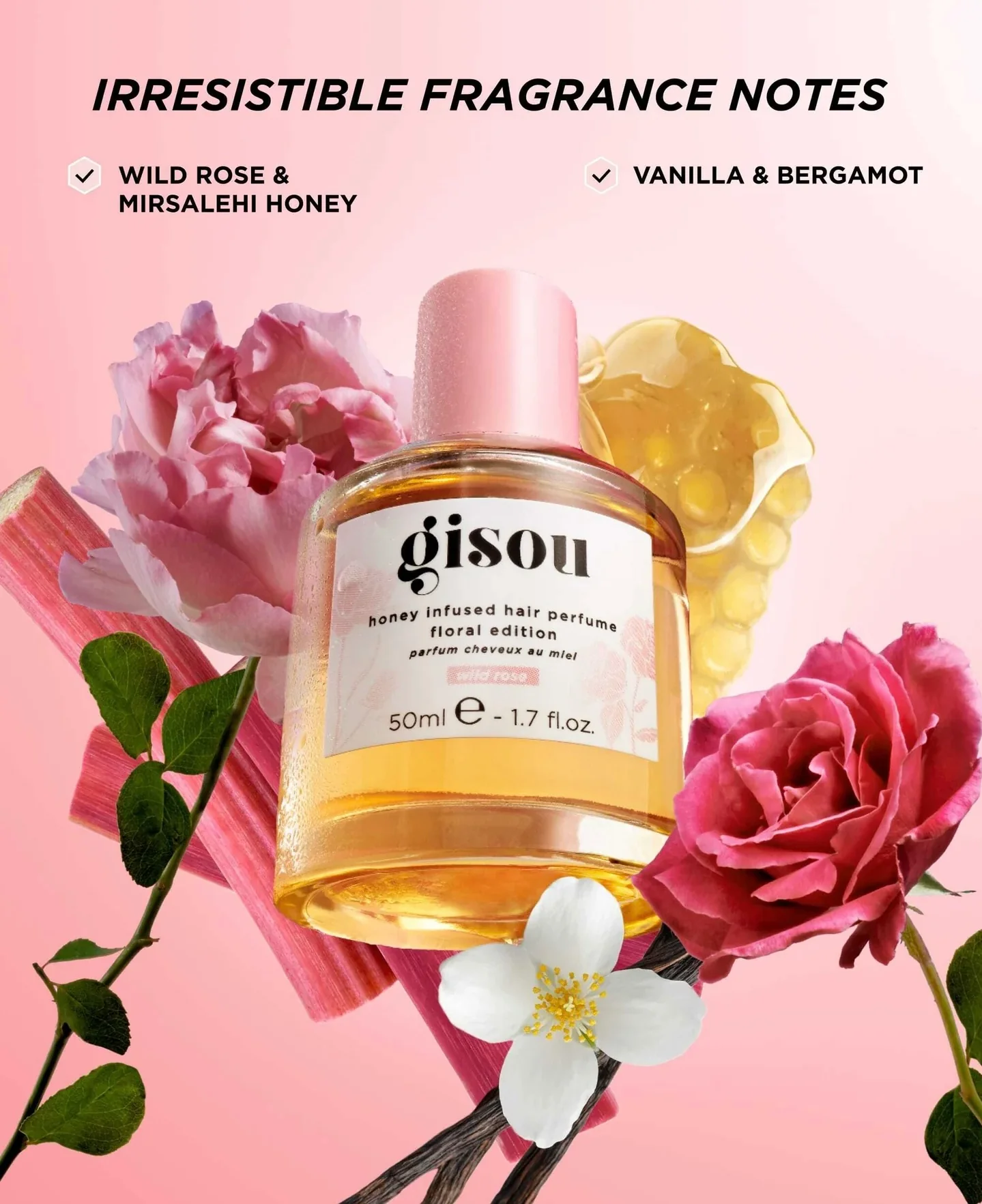 Gisou Hair Perfume floral edition Wild Rose - Image 3