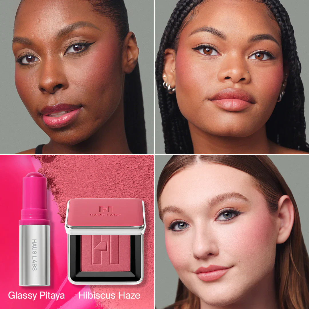 HAUSLABS COLOR FUSE INNOVATION GLASSY BALM + POWDER BLUSH DUO - Image 3