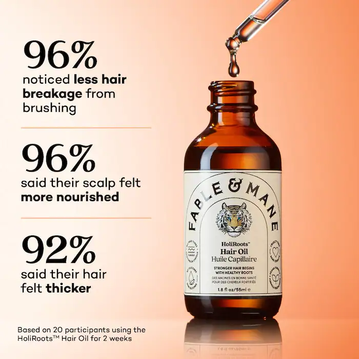 Fable & Mane HoliRoots Pre-Wash Treatment Oil for Thinning Hair - Image 4