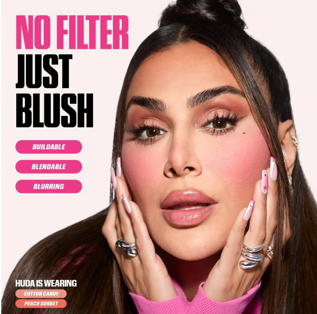 Huda Beauty Mini Baby Blush Duo Set Pink & Peach - Image 6