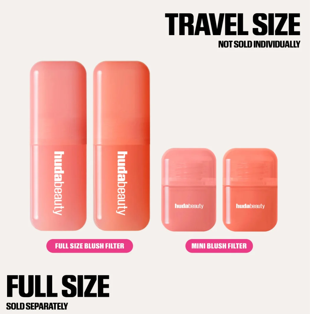 Huda Beauty Mini Baby Blush Duo Set Pink & Peach - Image 7