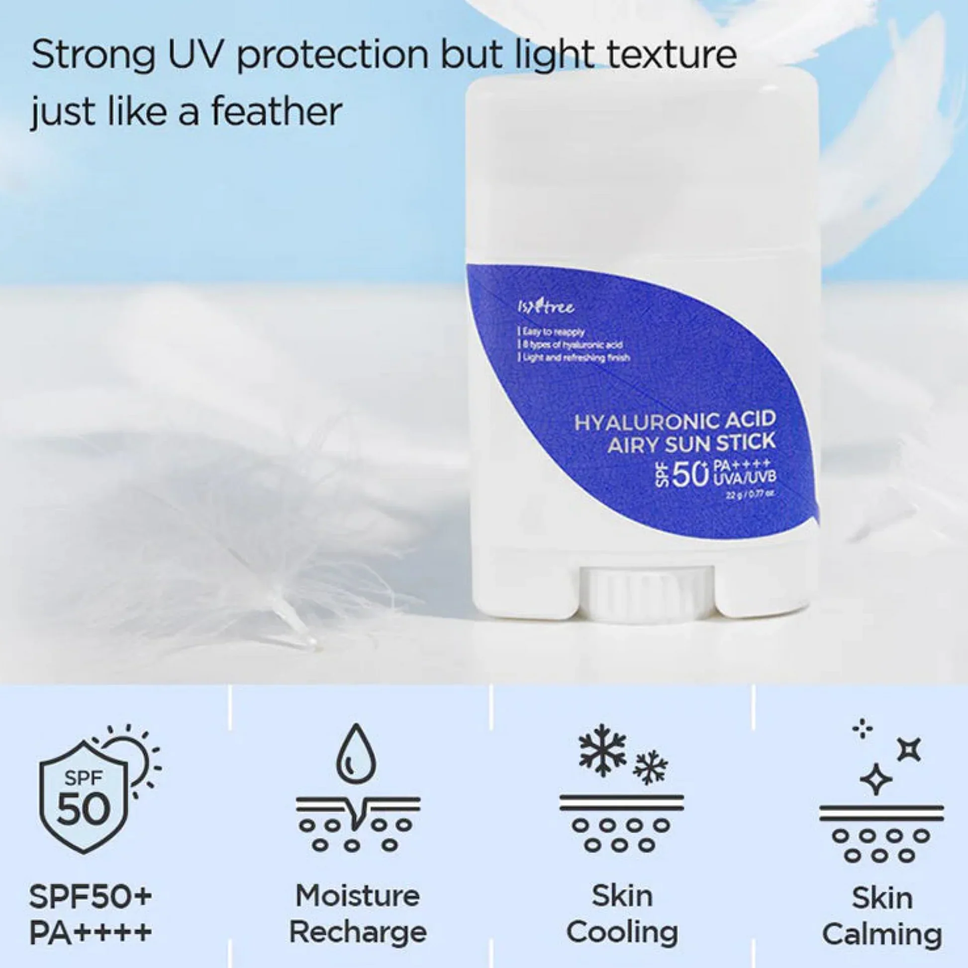 Isntree Hyaluronic Acid Airy Sun Stick - Image 2