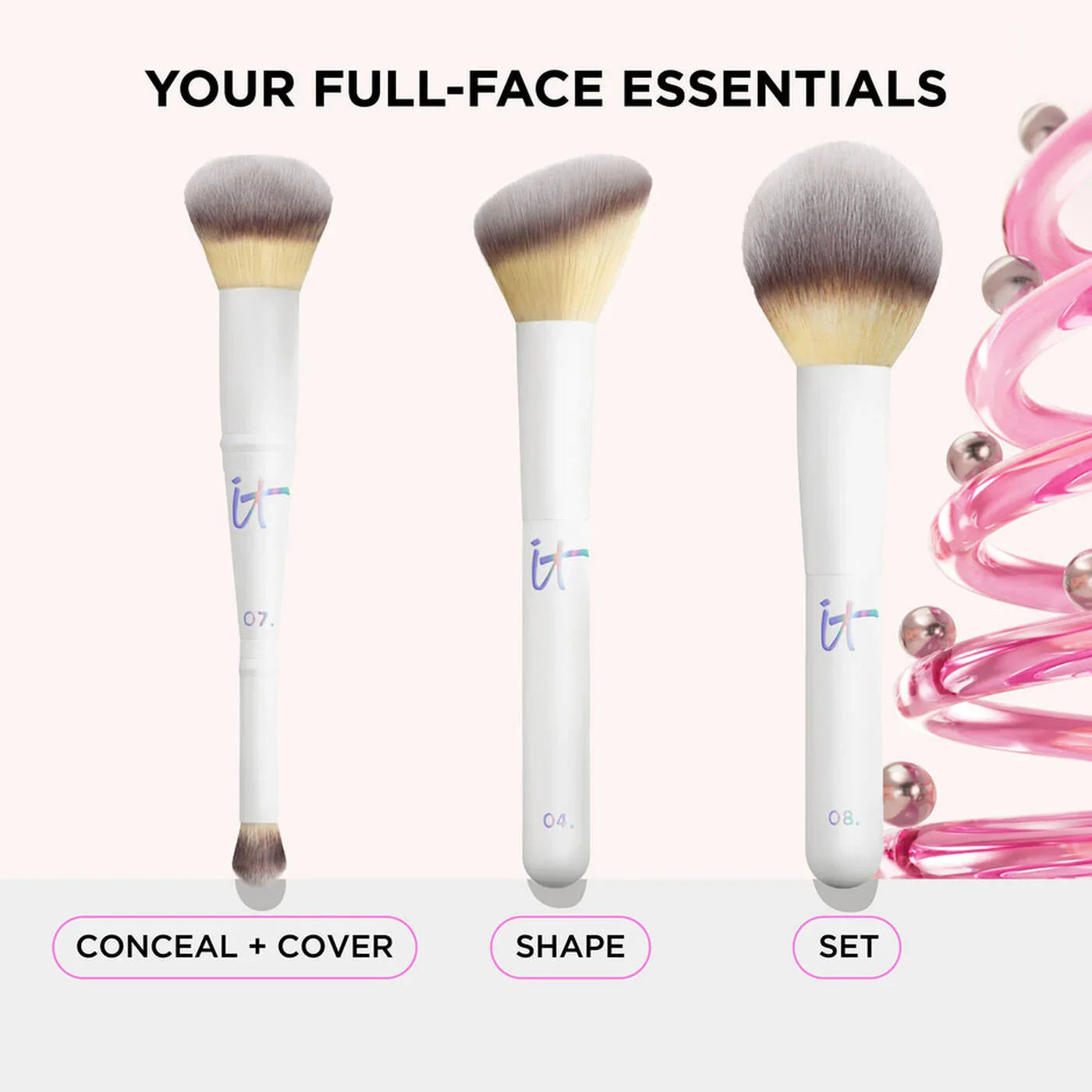 IT Cosmetics Limited Edition Face Brush Trio + Luxe case - Image 3