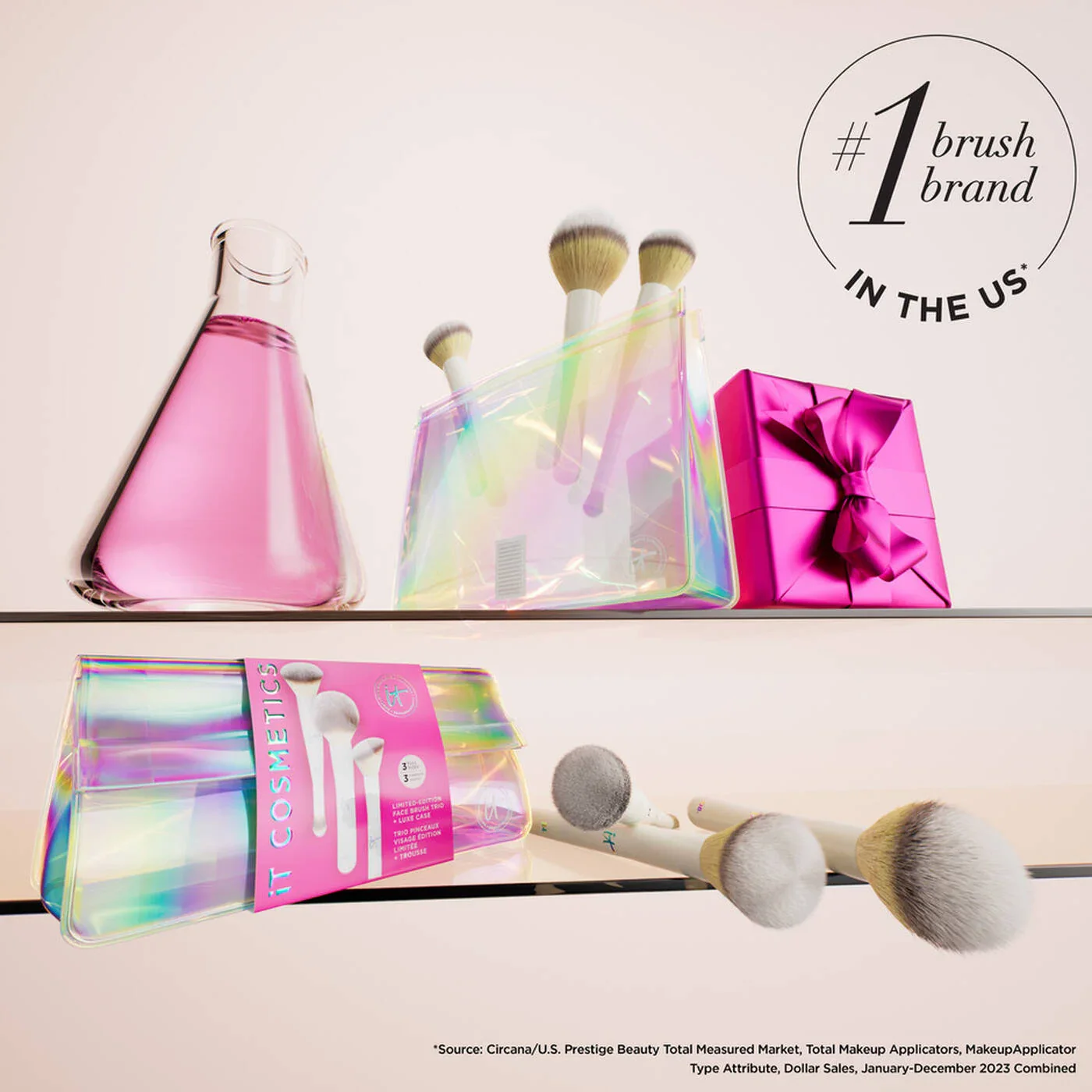 IT Cosmetics Limited Edition Face Brush Trio + Luxe case - Image 4