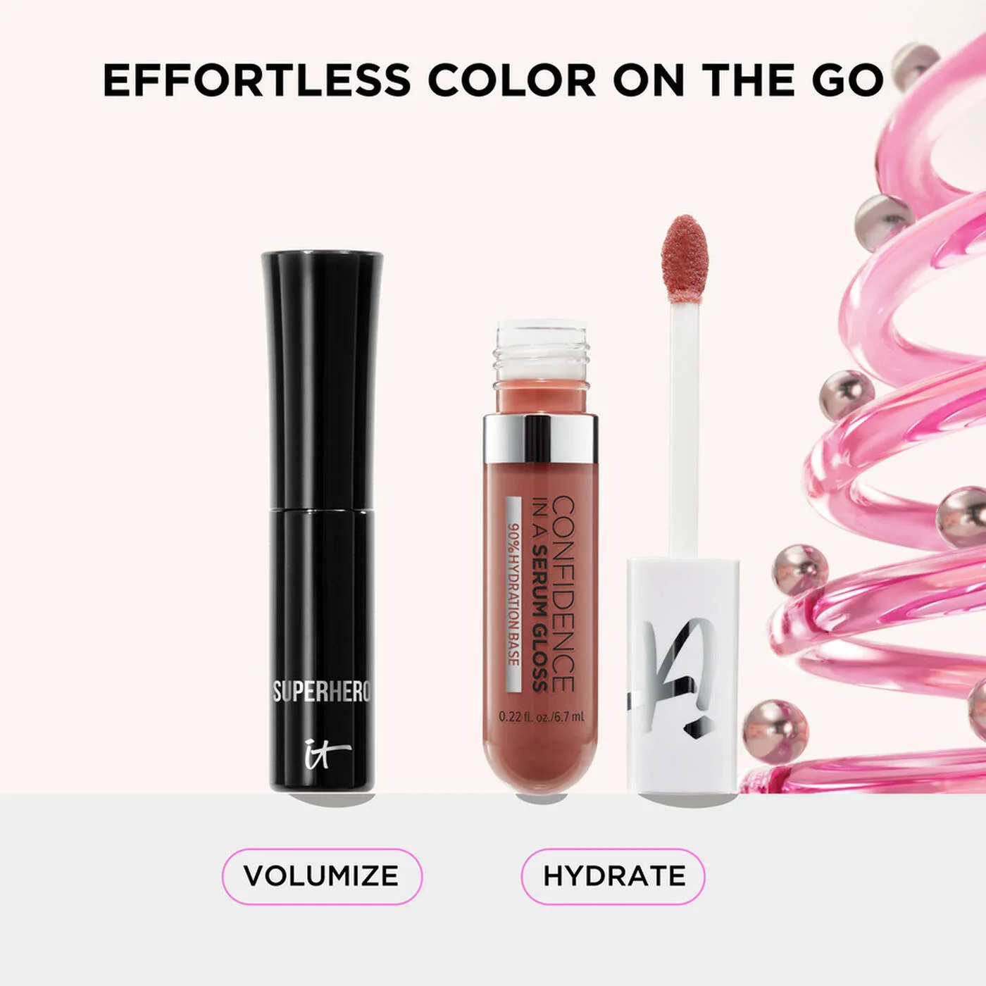 IT COSMETICS MINI MASCARA & LIP GLOSS MAKEUP GIFT SET - Image 5