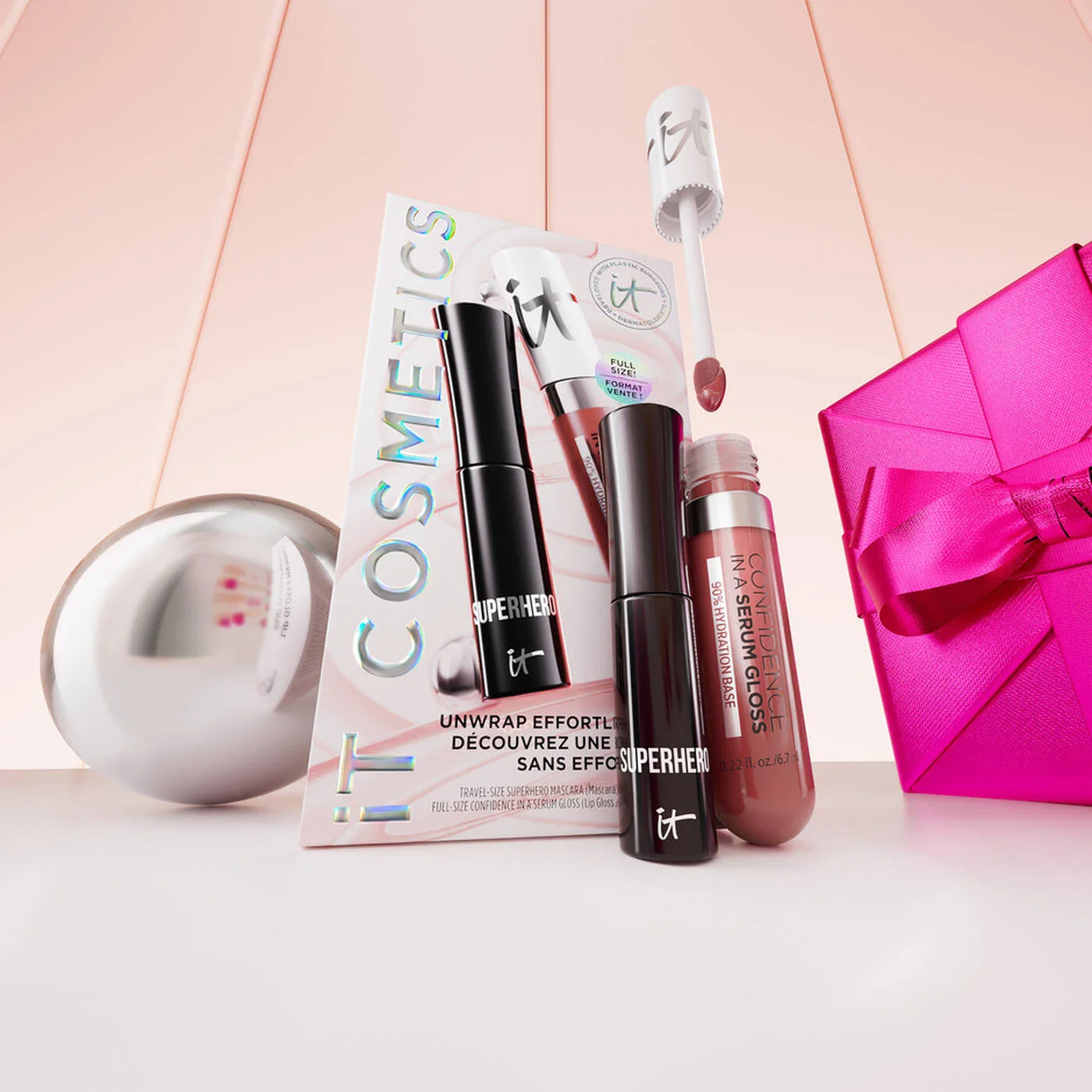 IT COSMETICS MINI MASCARA & LIP GLOSS MAKEUP GIFT SET - Image 6