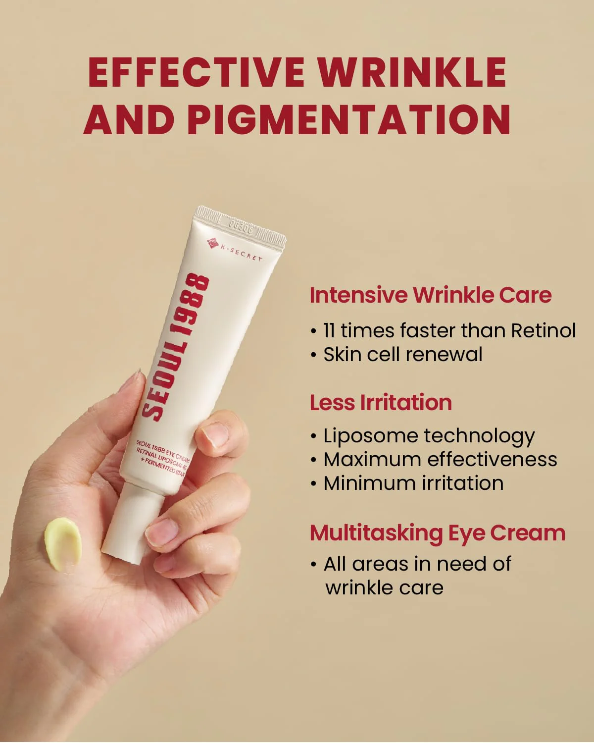 K-SECRET SEOUL 1988 Eye Cream Retinal Liposome 4% + Fermented Bean - Image 6