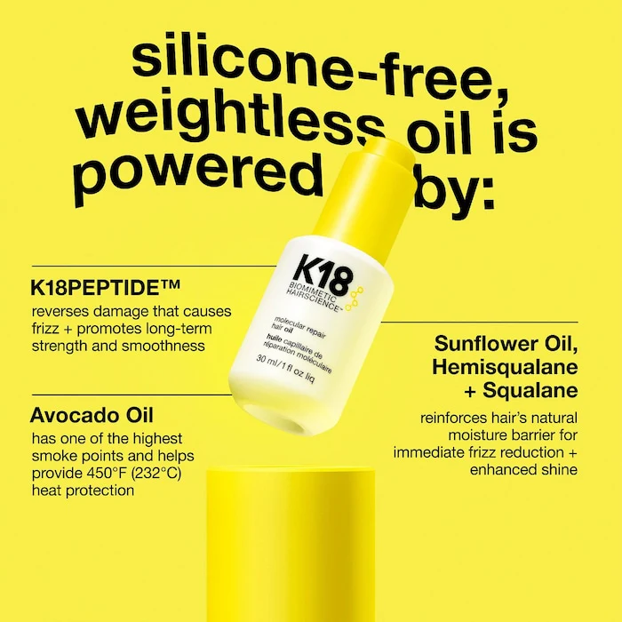 K18 Biomimetic Hairscience Molecular Repair Hair Oil ( mini size ) - Image 4
