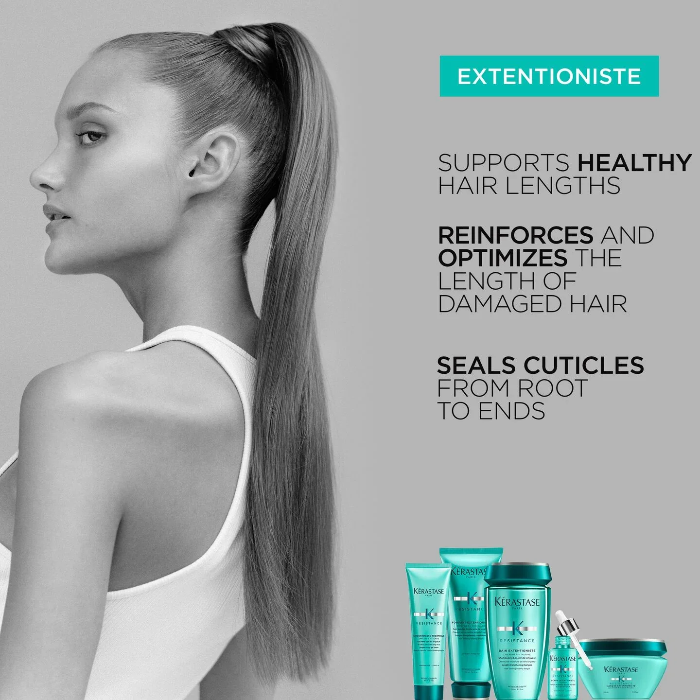 Kérastase Resistance Extentioniste Thermique Blow Dry Heat Protectant Cream For Damaged Hair - Image 4