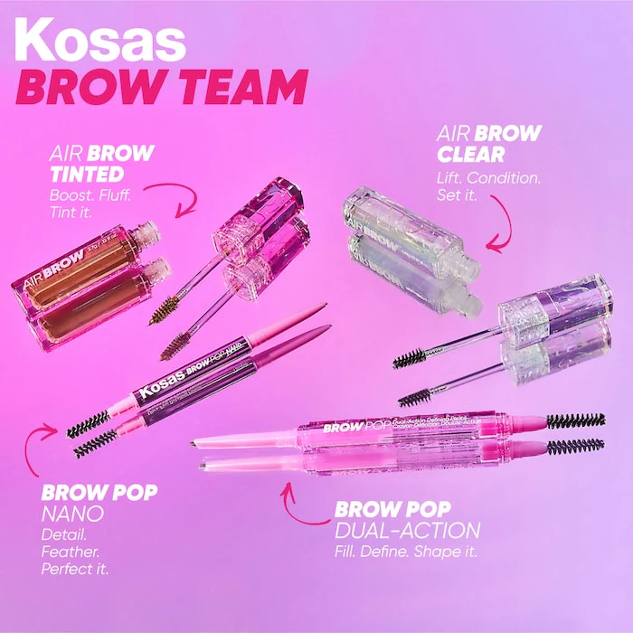 Kosas Air Brow Clear + Clean Lifting Treatment Eyebrow Gel - Image 8