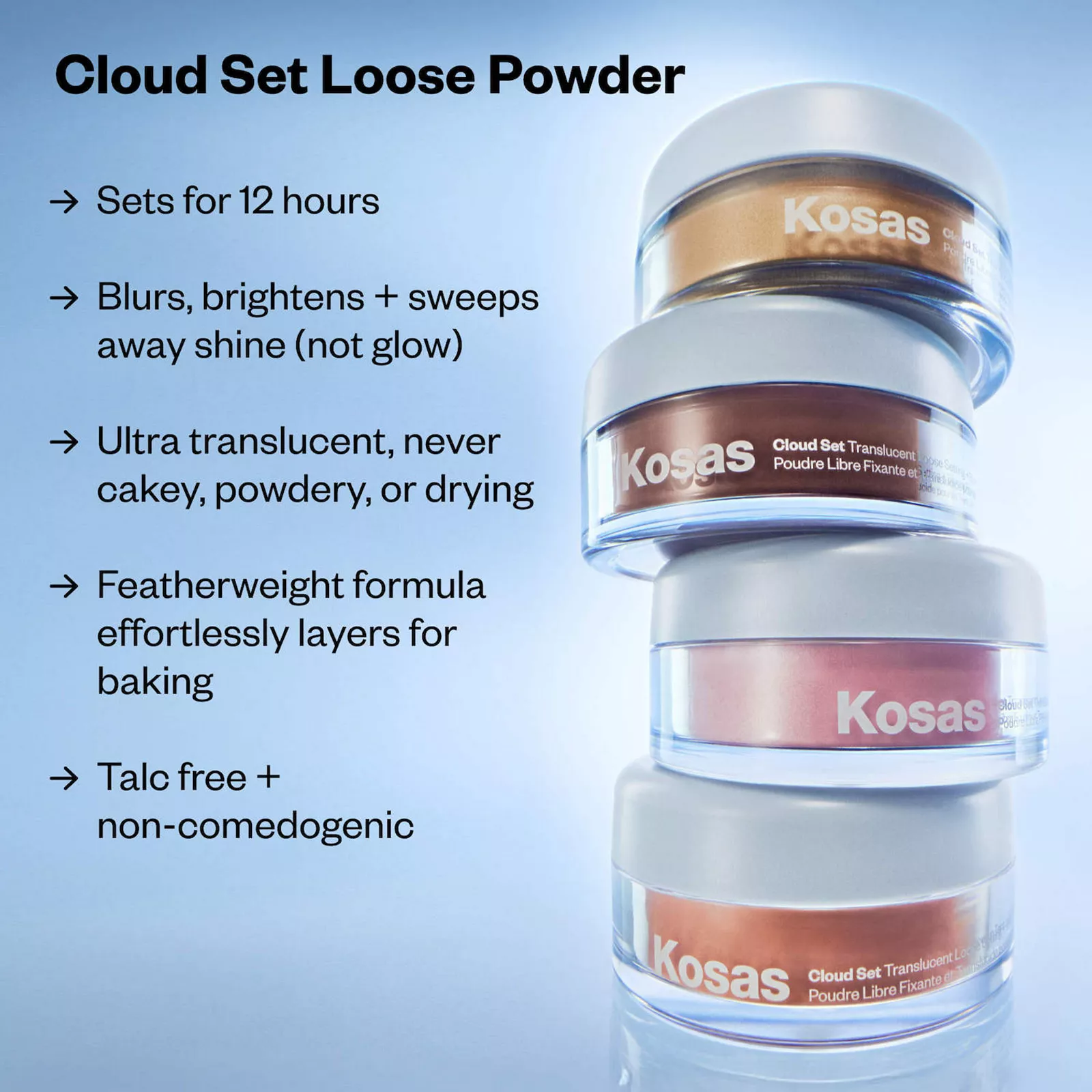 Kosas Brighten & Blur Set Color Corrector + Mini Setting Powder - Image 9