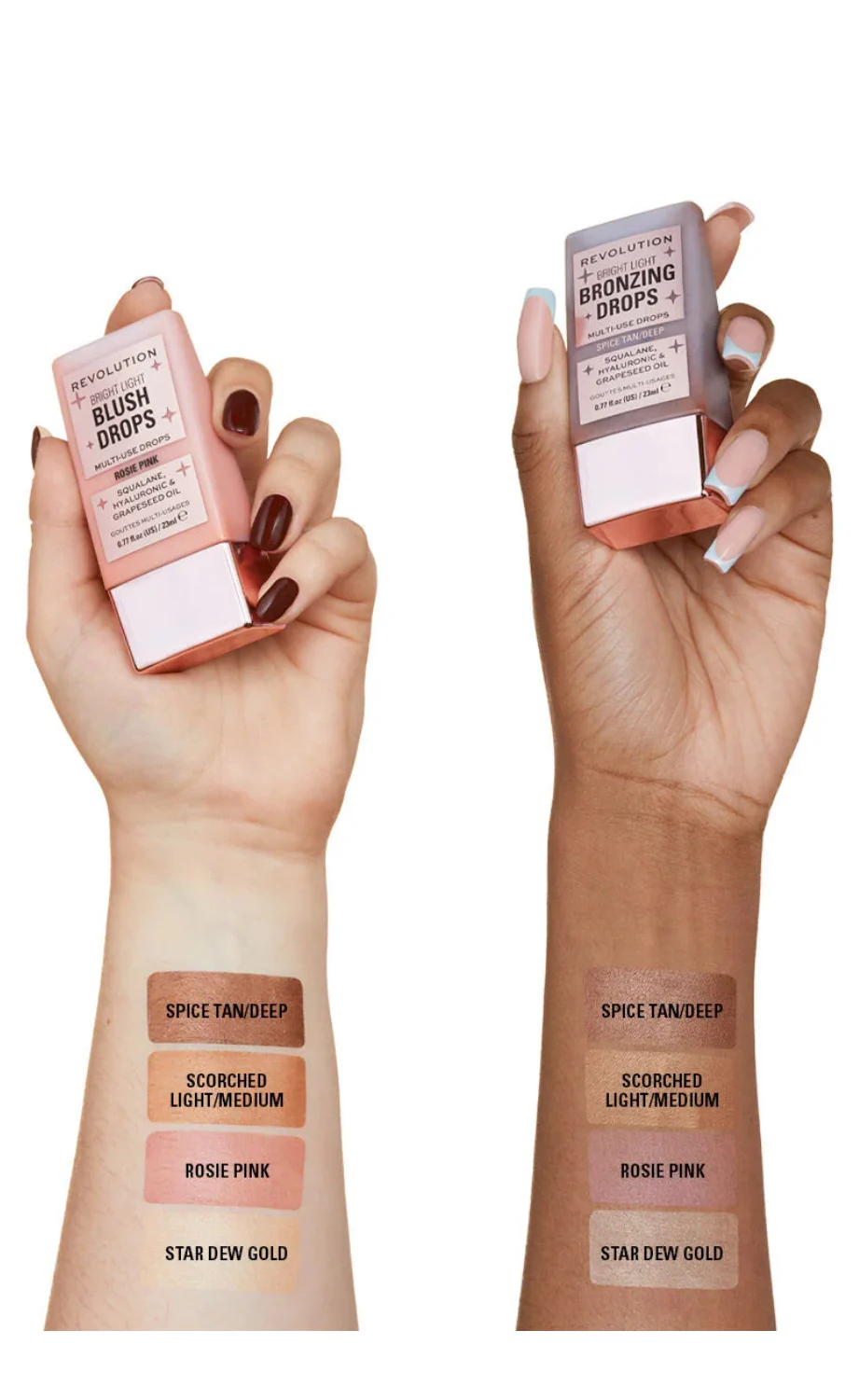 Makeup Revolution Bright Light Blush Drops Pink Rosie - Image 5