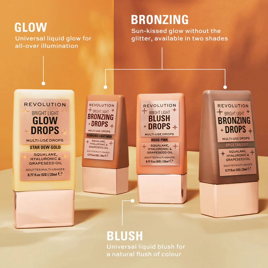 Makeup Revolution Bright Light Blush Drops Pink Rosie - Image 6