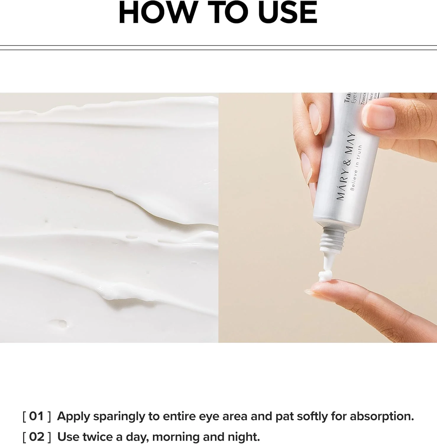 mary&may eye cream Tranexamic Acid + Glutathione - Image 8
