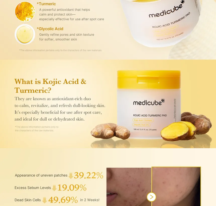 Medicube Kojic Acid Turmeric Pads - Image 3