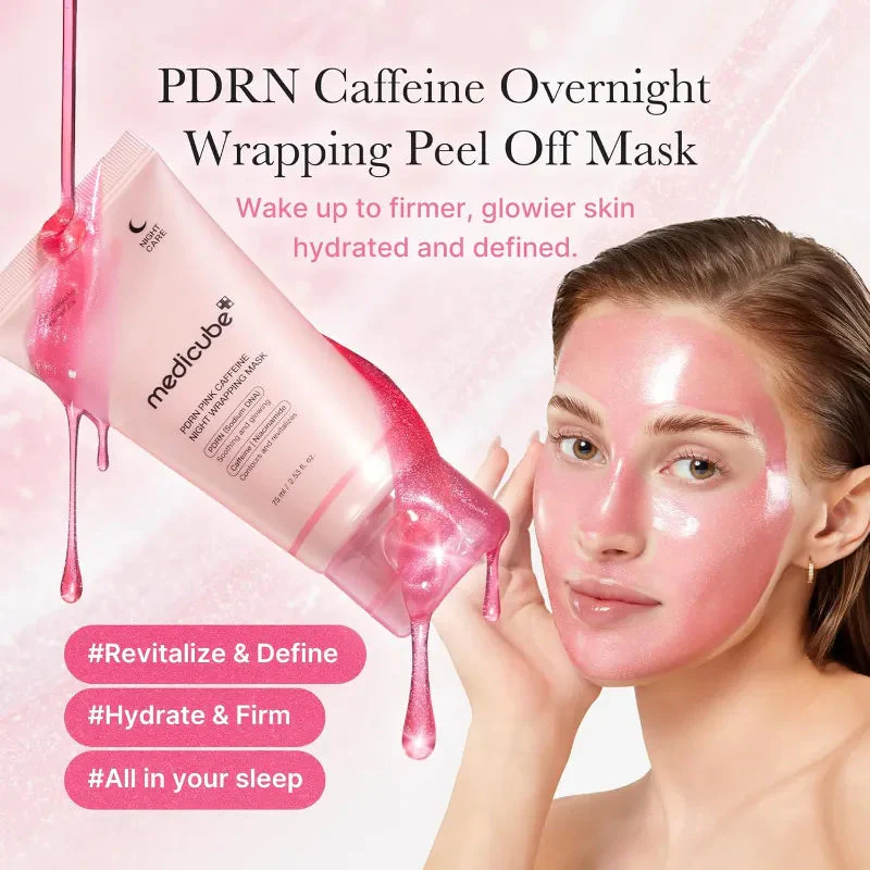 MEDICUBE PDRN PINK CAFFEINE NIGHT WRAPPING MASK - Image 2
