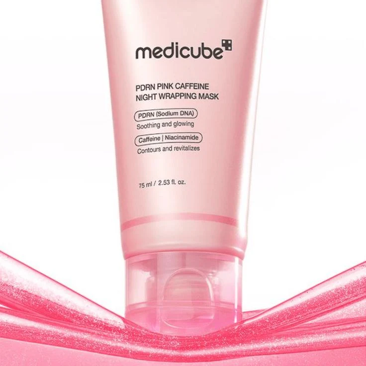 MEDICUBE PDRN PINK CAFFEINE NIGHT WRAPPING MASK - Image 5