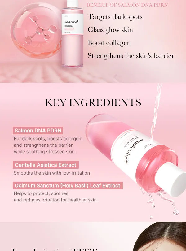 Medicube PDRN Pink Cica Soothing Toner - Image 4