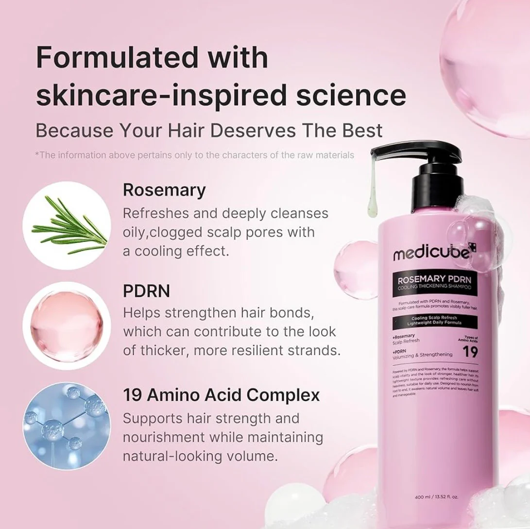 Medicube Rosemary PDRN Cooling Thickening Shampoo - Image 4