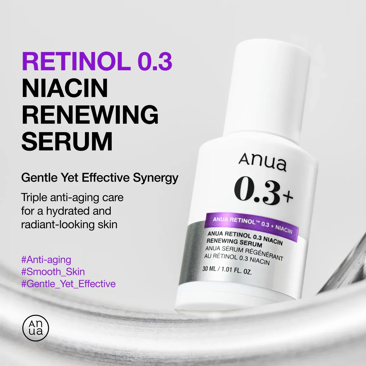 Anua Nano Retinol™ 0.3% + Niacin Renewing Serum - Image 2