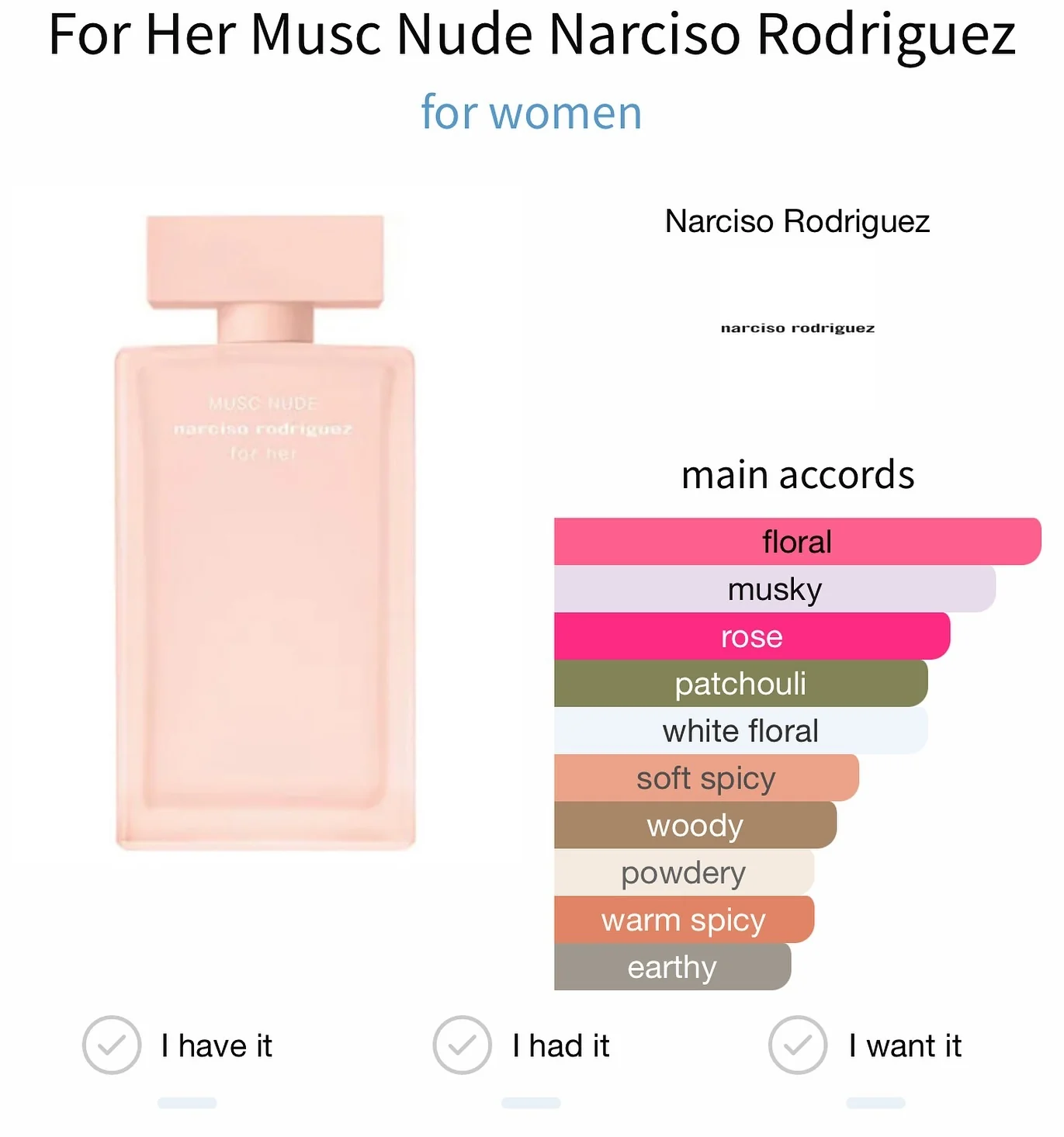 Narciso Rodriguez Musc Nude EDP For Her - Image 2