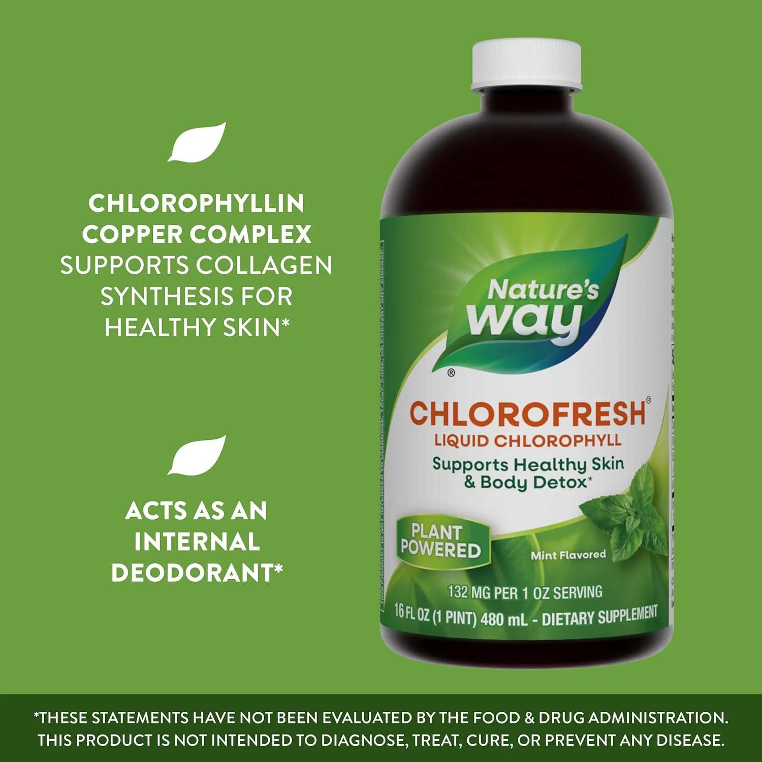 Nature's Way Chlorofresh Liquid Mint Flavored Internal Deodorant - Image 3